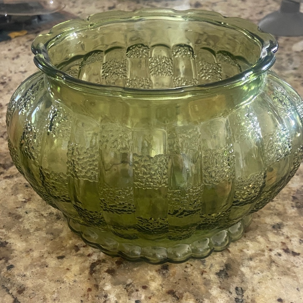 Green Glass Vase